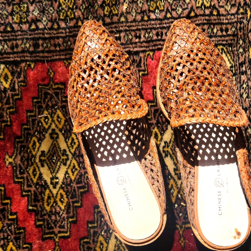 Chinese Laundry woven leather mules, 10M